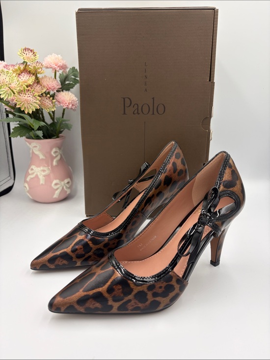 Paolo Shoes - Paolo Leopard-Print Pointed Toe Pumps in Brown and Black